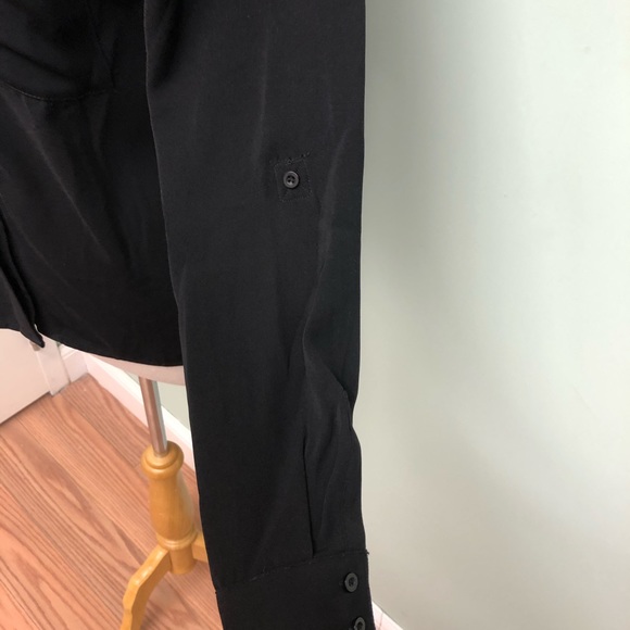 Catherine Malandrino | Women's Button Up Blouse | Lightweight | Black - Picture 4 of 4